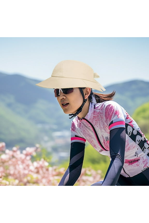Women's Cycling Sun Hat for Outdoor Enthusiasts for Biking and Mountaineering Enhanced with Wide Brim Design
