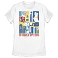 thumbnail image 1 of Women's DC League of Super-Pets City Character Panels  Graphic Tee White Large, 1 of 4
