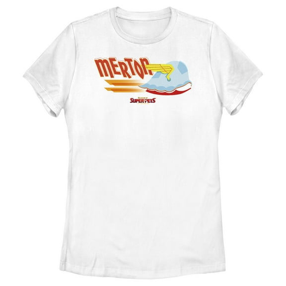 Women's DC League of Super-Pets Merton Wing Shell Graphic Tee White 2X Large