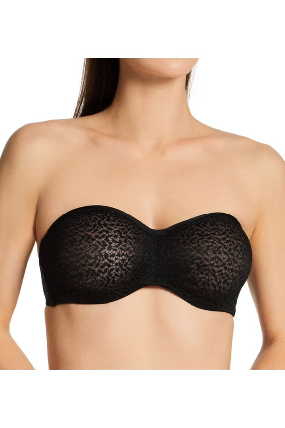 Women's DKNY DK4025 Modern Lace Unlined Strapless Bra (Black 34C)