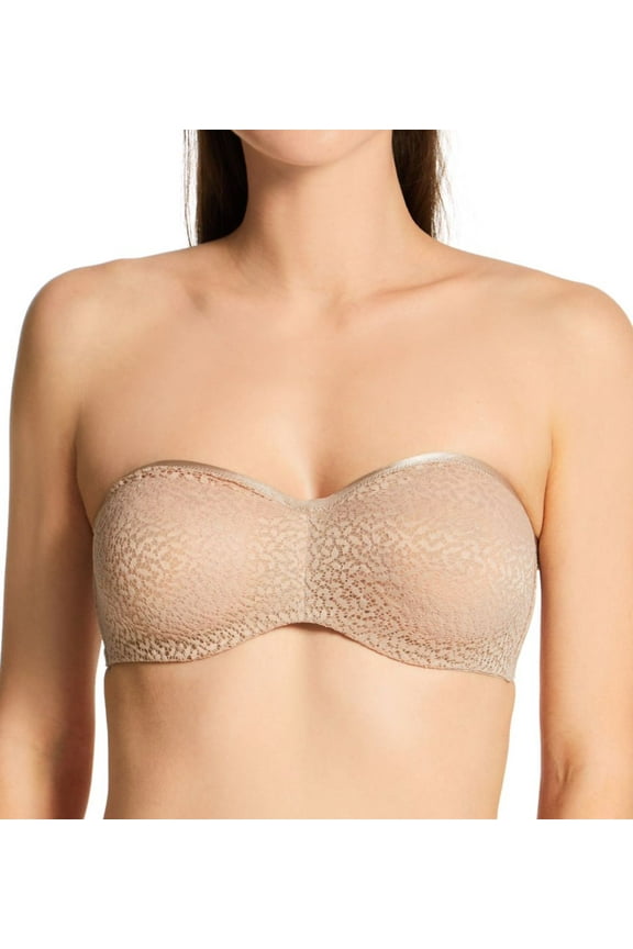 Women's DKNY DK4025 Modern Lace Unlined Strapless Bra (Champagne 38D)
