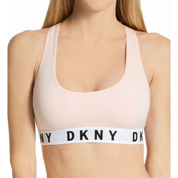 Dkny Women Bustier - Bra, Bh, Racer Back, Logo, Solid Color Rose L (Large)