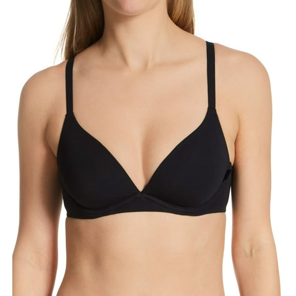 Women's DKNY DK7389 Modal Plunge Underwire Bra (Black 38DD)
