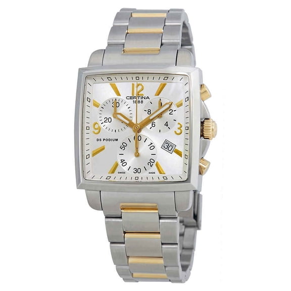 Women's DS Podium 32mm Two Tone Steel Bracelet Steel Case Quartz Analog Watch C001.317.22.037.00
