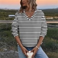 thumbnail image 1 of Women's Daily Print V Neck Regular Sleeve Casual Winter Fleece Sweatshirt Top, 1 of 6