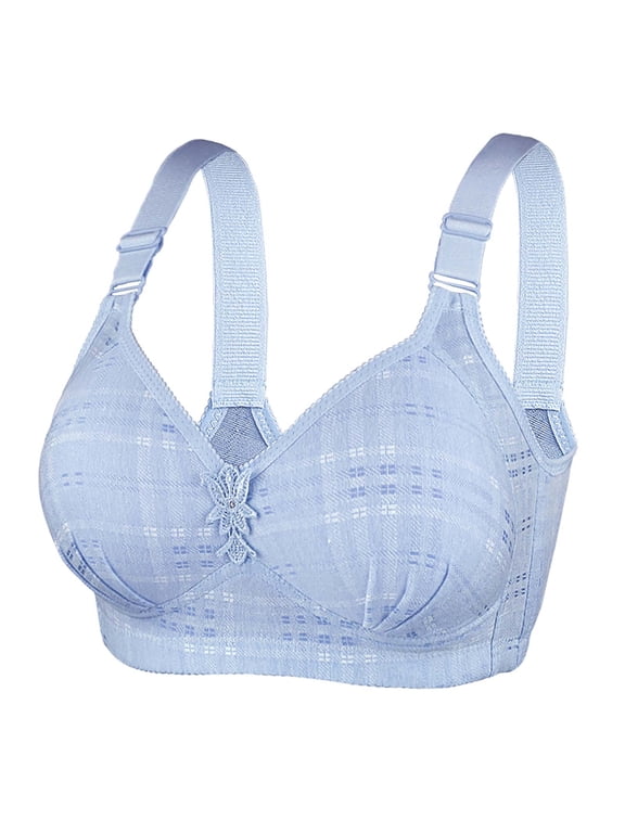 Women's Daisy Bra Sports Push Up Bras for Elderly No Underwire High Support Front Closure Lisa Charm Daisy Bras Front Snaps Underwear Breathable Comfortable Lingerie