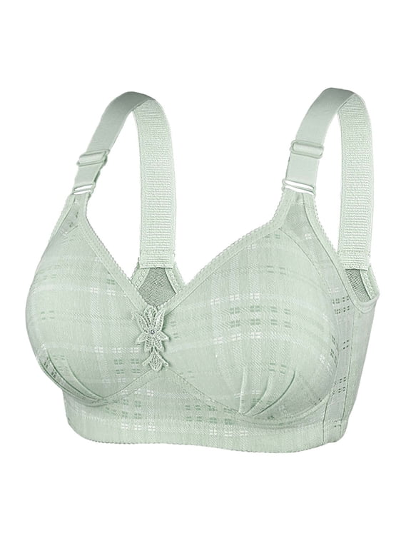 Women's Daisy Bra Sports Push Up Bras for Elderly No Underwire High Support Front Closure Lisa Charm Daisy Bras Front Snaps Underwear Breathable Comfortable Lingerie