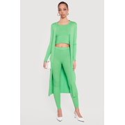Women's Daisy Ribbed Knit Open Front Duster