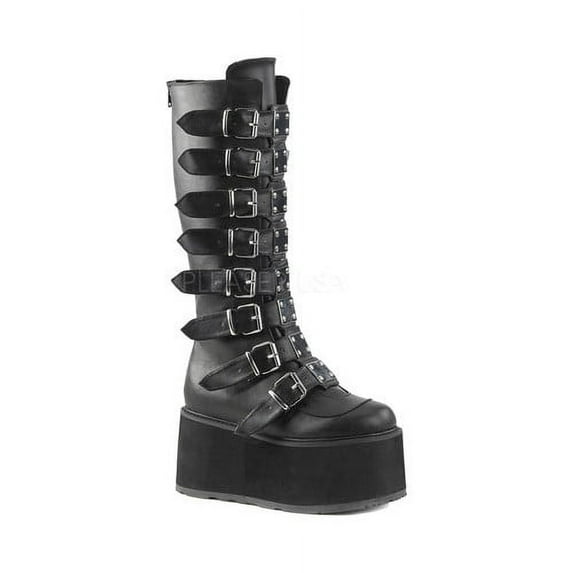 Women's Damned 318 Knee-High Platform Buckle Boot
