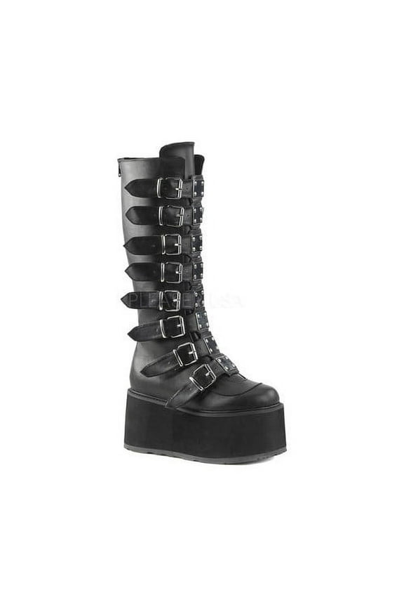 Women's Damned 318 Knee-High Platform Buckle Boot