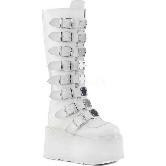 Women's Damned 318 Knee-High Platform Buckle Boot