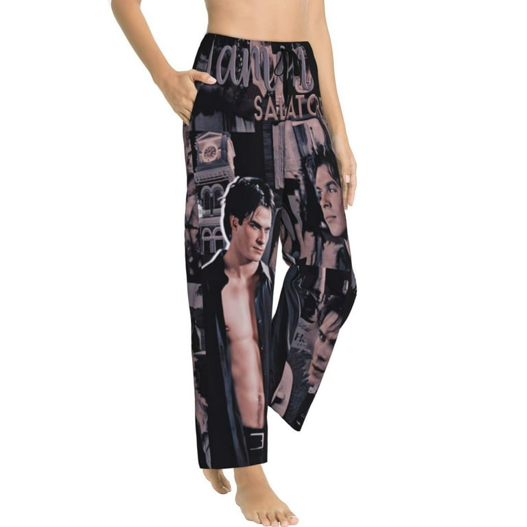 Women s Damon Salvatore Pajama Pants Pjs Bottoms with Pockets Sleep Lounge Pants