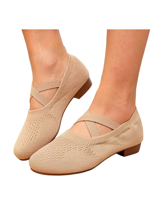 Women's Dance Shoes Practice Close Toe Breathable Ballroom Low Heels Lace up Split Sole Latin Jazz Teaching Shoes Coffee Size 7