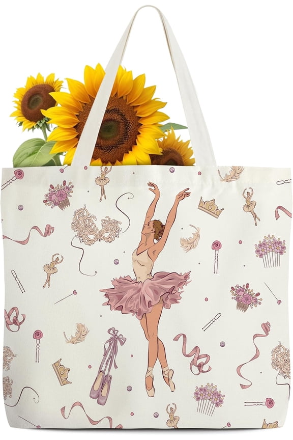 Women's Dance Tote Bag, Dancer Canvas Tote Bags, Dance Recital Gifts, Dancing Gifts for Ballet Dance Lovers Dance Teachers Dance Team  Sisters, Aesthetic  Grocery Bag -24