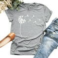thumbnail image 1 of Women's Dandelion Print T Shirts Cute Graphic Short Sleeve Summer Tee, 1 of 1