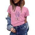thumbnail image 1 of Women's Dandelion Print T Shirts Cute Graphic Tees Short Sleeve Summer Cotton Tee Tops, 1 of 6