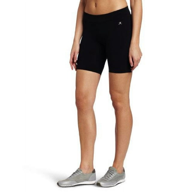 Women's Danskin Stretch Bike Shorts Rich Black