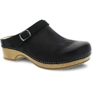 Dansko 9421-101600 Woemns Mule, Berry, Black Burnished Nubuck