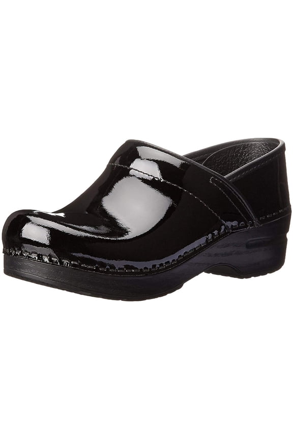 Womens Professional Black Patent Clog 406020202
