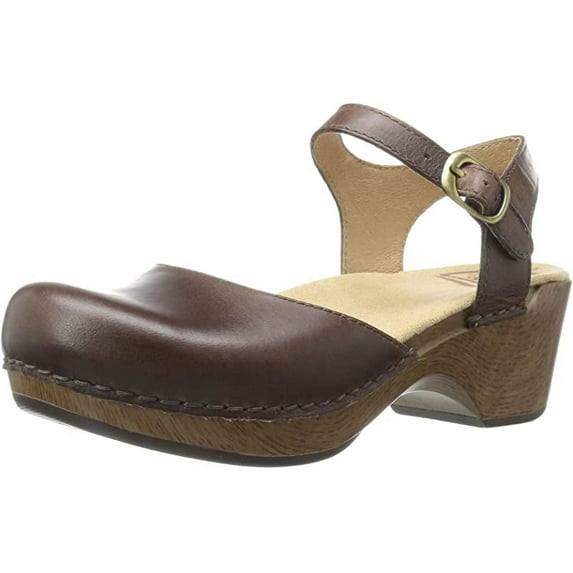 Dansko Women's Sam Ankle Strap Sandal, Teak, 41 M EU