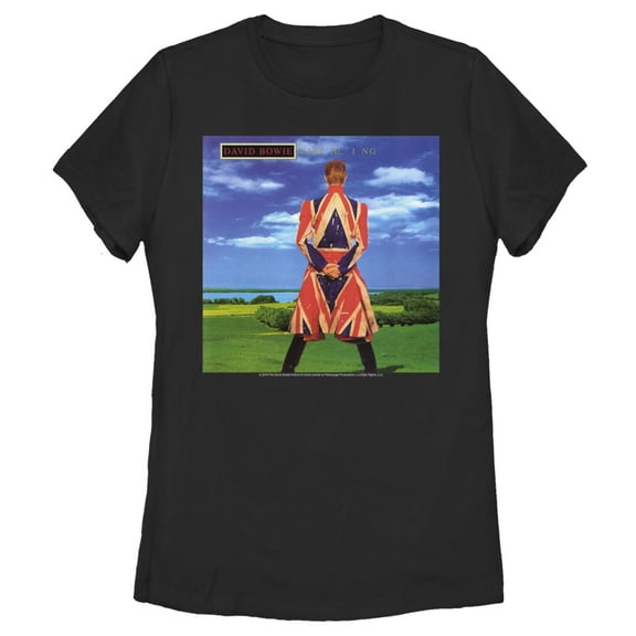 Women's David Bowie Earthling  Graphic Tee Black Medium