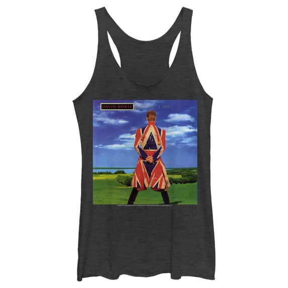 Women's David Bowie Earthling Racerback Tank Top Black Heather X Large