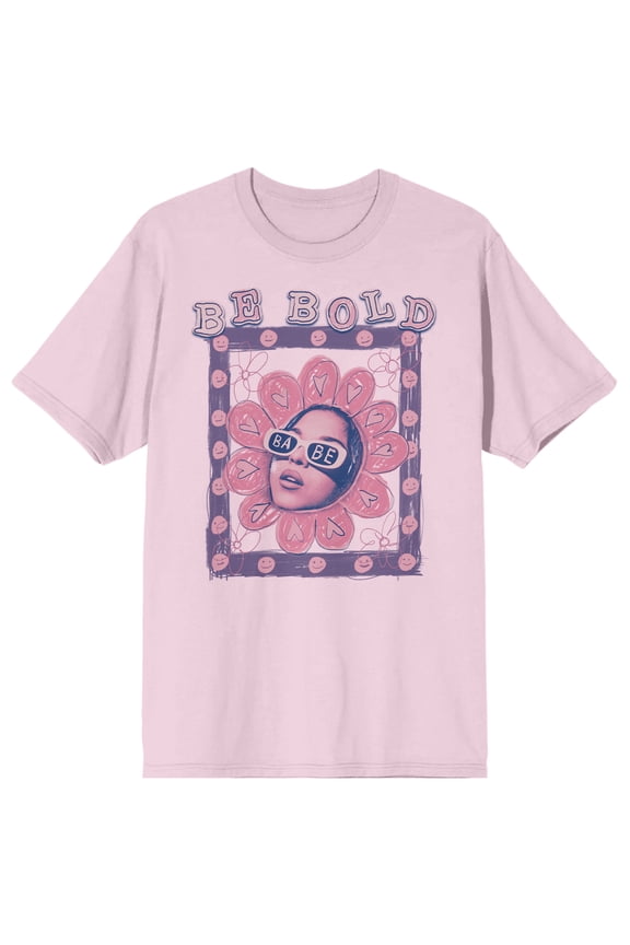 Women's Day Be Bold Women's Cradle Pink Crew Neck Short Sleeve T-shirt-Large