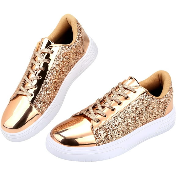 Women's Day-Night Shimmer Sneakers - with foot arch pad for Celebrations and City Strolls