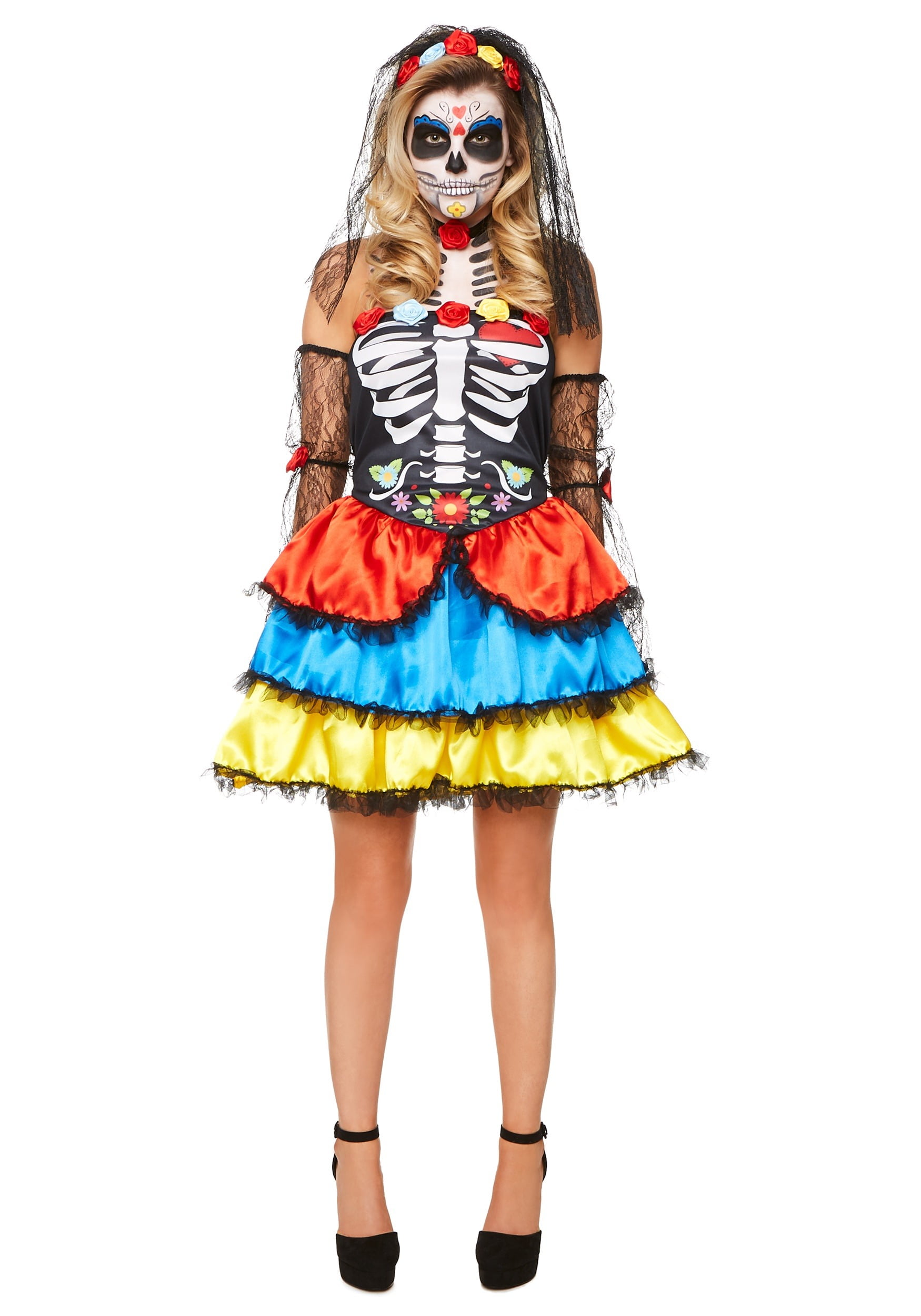 Music Legs Miss Mummy Women's Halloween Fancy-Dress Costume for Adult, M-L  