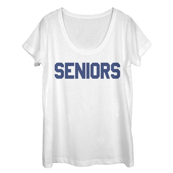 Women's Dazed and Confused Seniors Scoop Neck White 2X Large