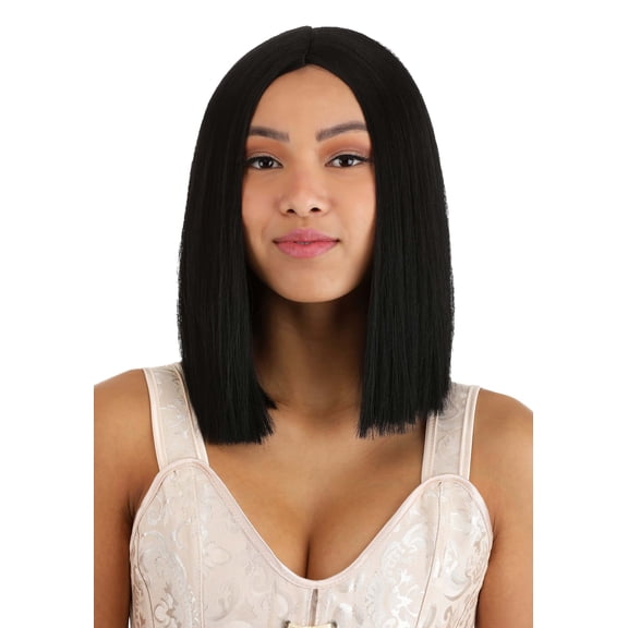 Women's Deep Black Long Bob Wig