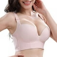 thumbnail image 1 of Women's Deep Cup Bra Full Back Coverage Wirefree Push up Bra Plus Size C Cup, 1 of 8