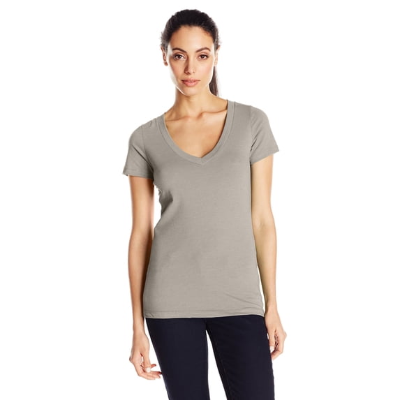 Women's Deep V-Neck Short Sleeve T-Shirt
