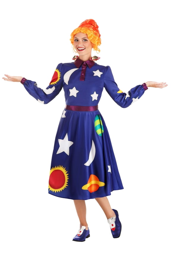 Deluxe Ms. Frizzle Costume for Women with Orange Wig, XL