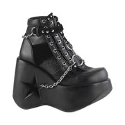 Womens Demonia Dynamite 101 Star Cutout Platform Ankle Boot
