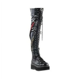 Women s Demonia Emily 375 Thigh High Boot Walmart