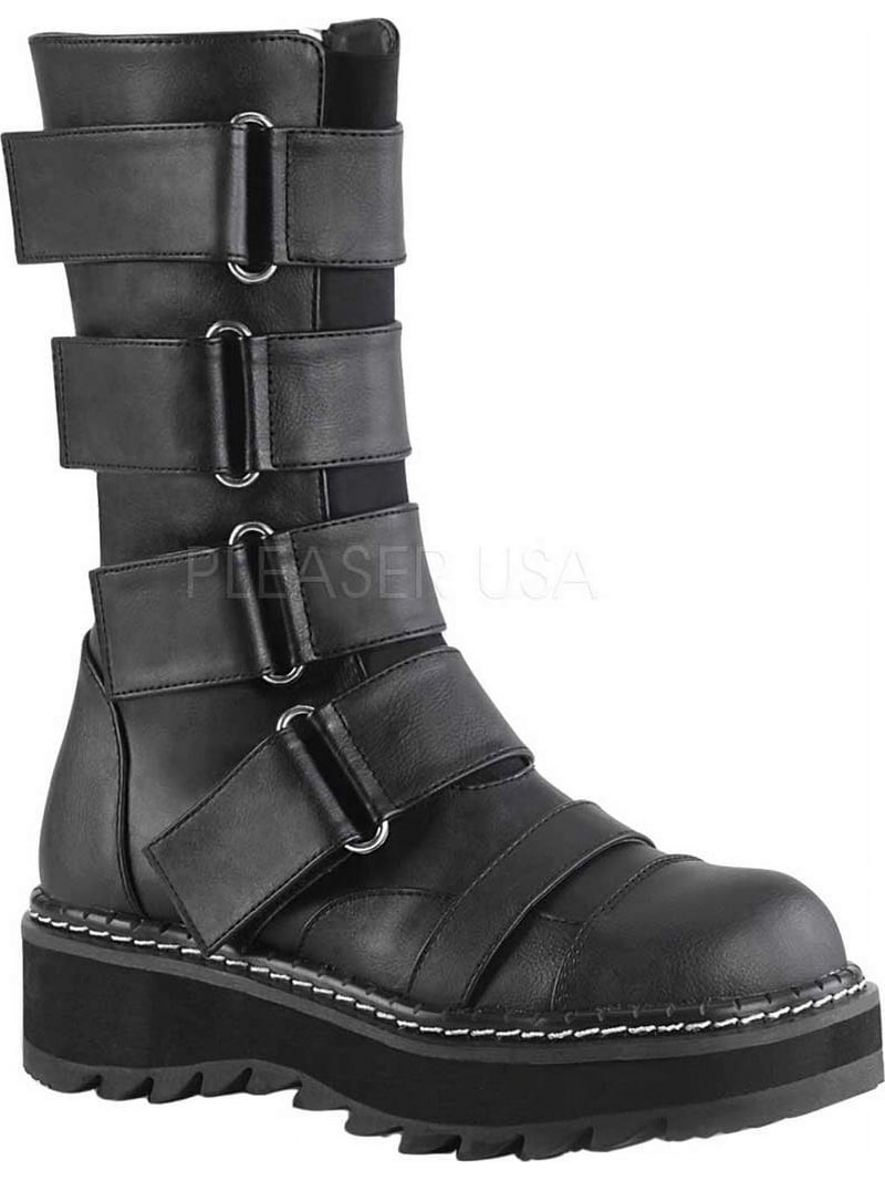 Women's Demonia Lilith 211 Mid-Calf Platform Boot - Walmart.com