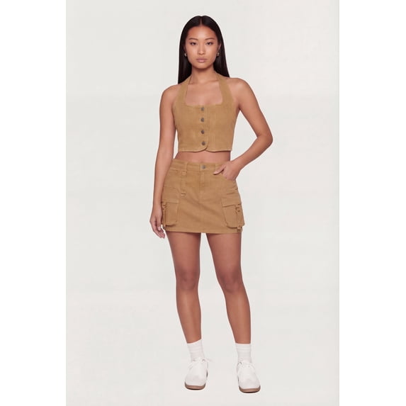 Women's Denim Cargo Mini Skirt