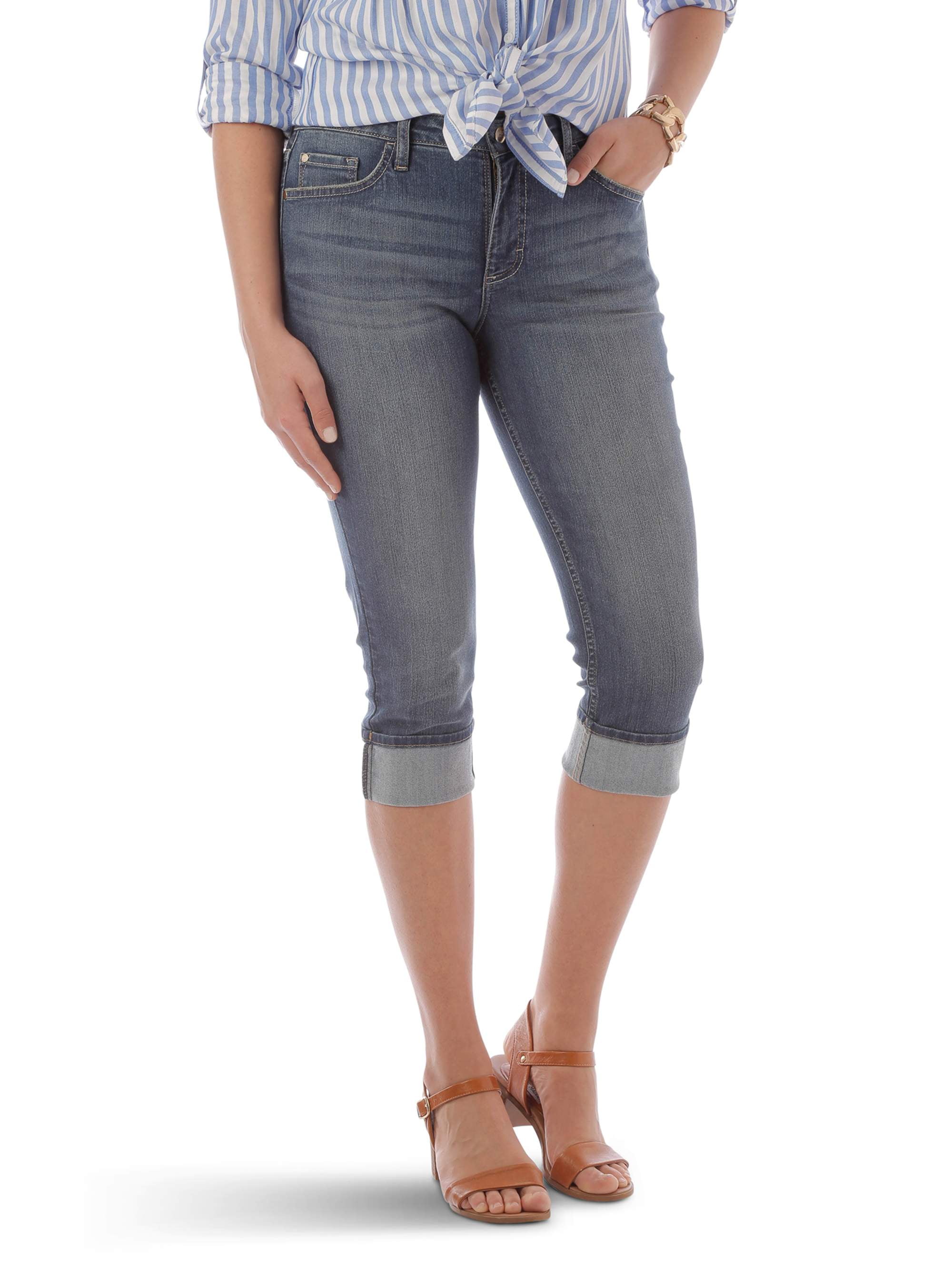 Women's Denim Cuffed Capri