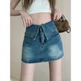 thumbnail image 1 of Women's Denim High-Waisted A-Line Skort with Anti-Slip Design - Summer Lightweight Stretch Short Skirt, 1 of 9