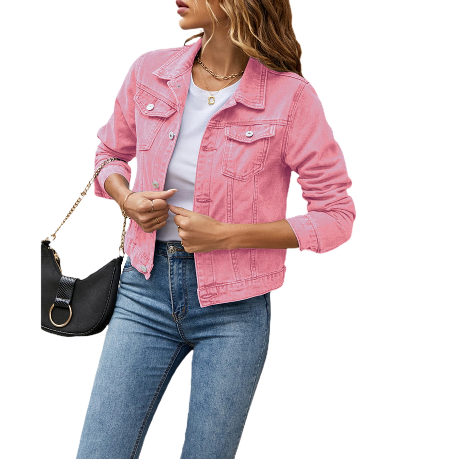 Time & Tru Women's Denim Jacket XS-XXXL, Versatile Wardrobe