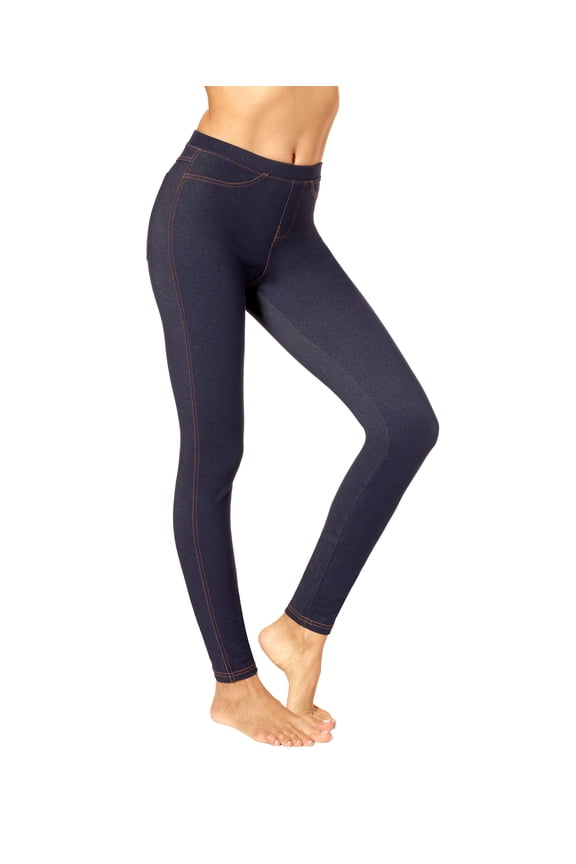 Women's Stretch Denim Legging, Dark Denim, Medium