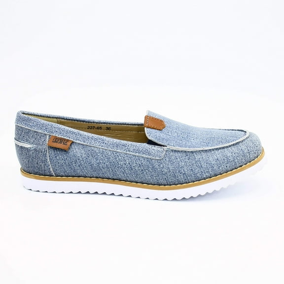 Women’s Denim Loafer Shoes - 1936 Boutique Style 227-65