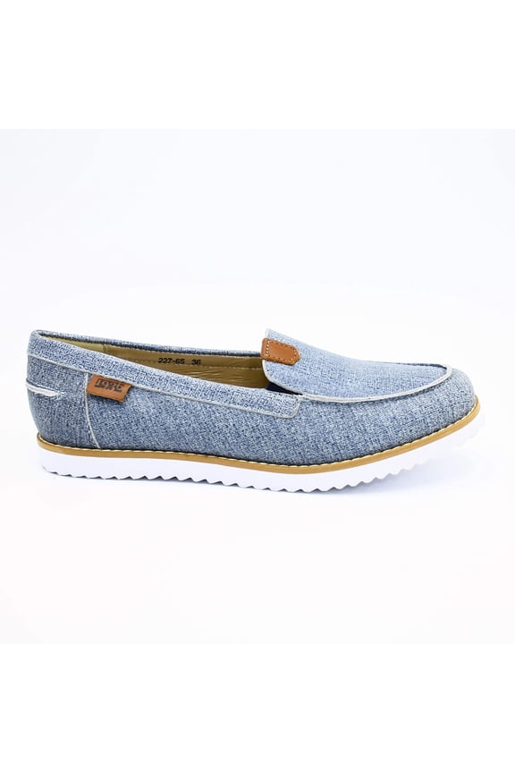 Women’s Denim Loafer Shoes - 1936 Boutique Style 227-65