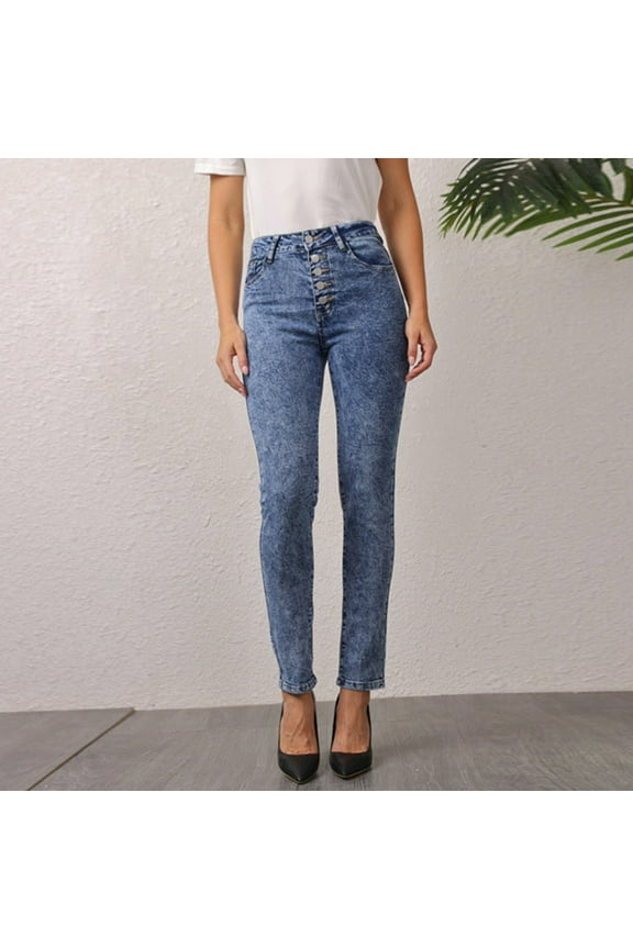 Women's Denim Pants Super Hot Stretch Floral Solid Color Pants Casual Pants Thick Denim plus Size on Pants Jean Pants for Women Work Jean Rompers for Women Long Pant Jean Dress for Women Long Stilt
