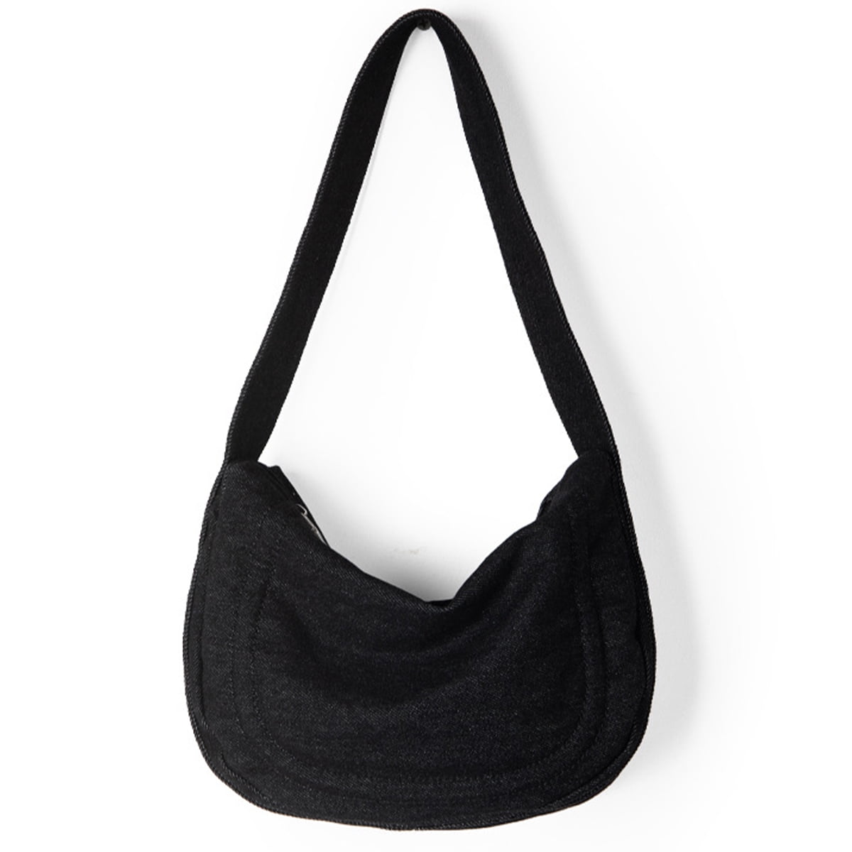 Women’s Denim Purse Bag Crescent Bag for Women Men Small Sling ...