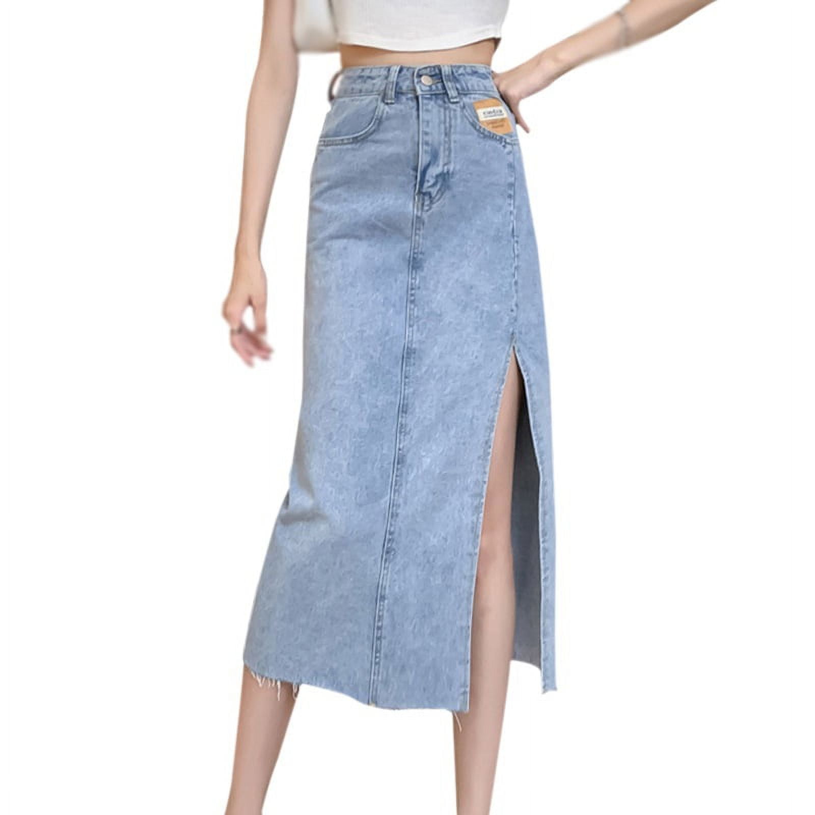 Amazon.com: High Waisted Denim Short Skirt Summer Bandage A