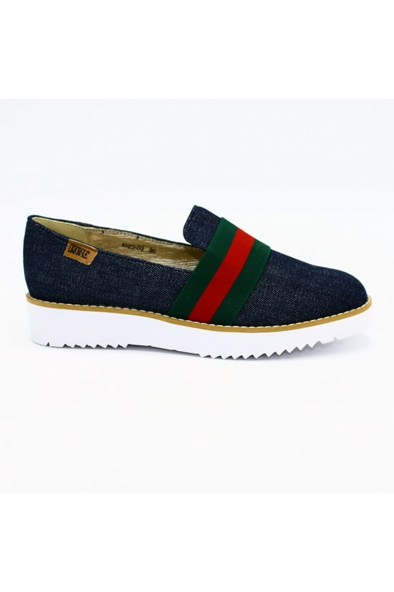 Women's Denim Slip-On Shoes - 1936 Boutique Style 1825-03