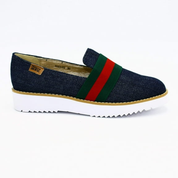 Women's Denim Slip-On Shoes - 1936 Boutique Style 1825-03