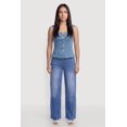 thumbnail image 1 of Women's Denim Square Neck Button Front Vest, 1 of 5